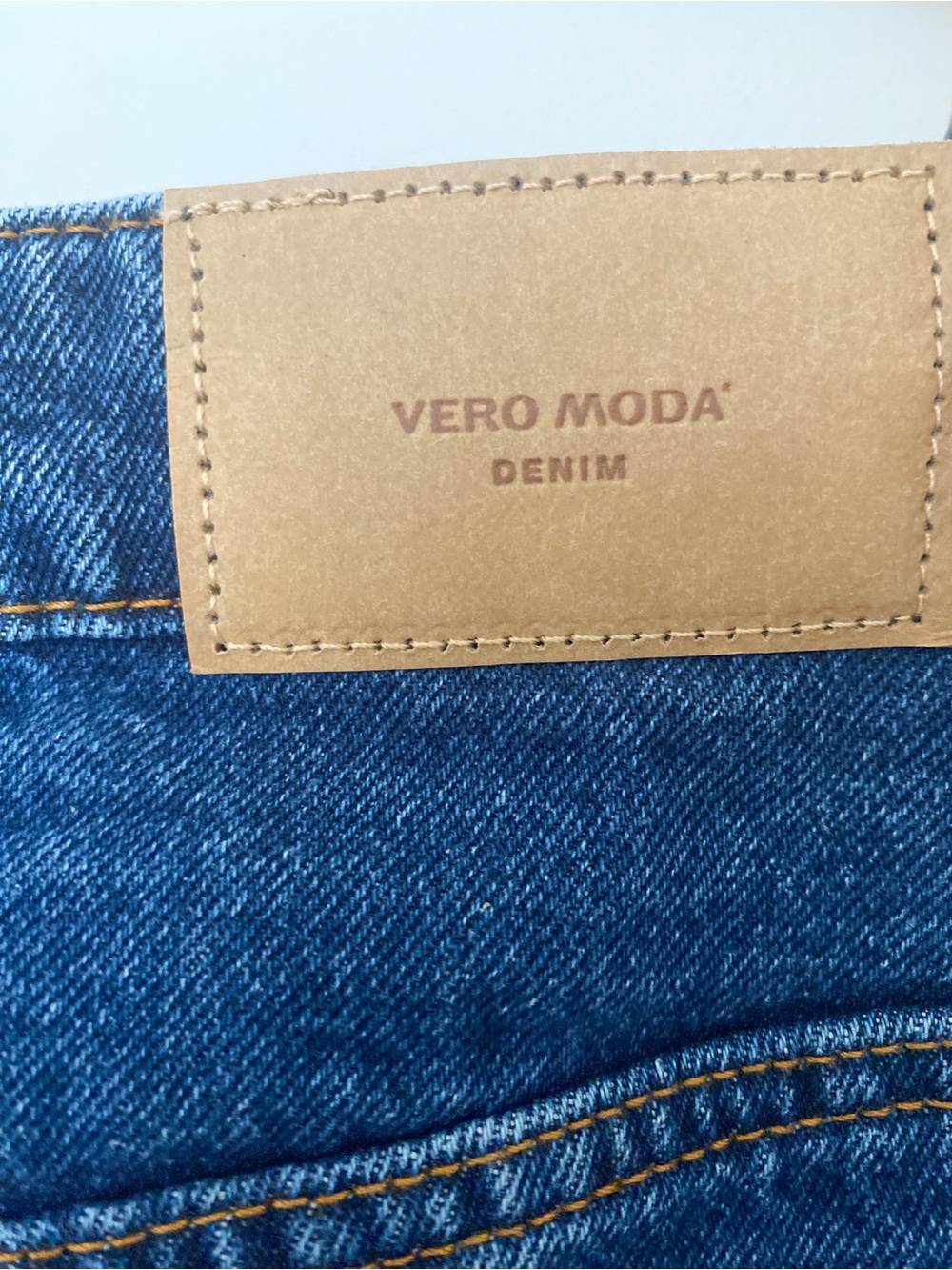 Dark Wash High Rise Denim Mini Skirt | Classic Capsule Minimalist Wardrobe - Picture 4 of 7